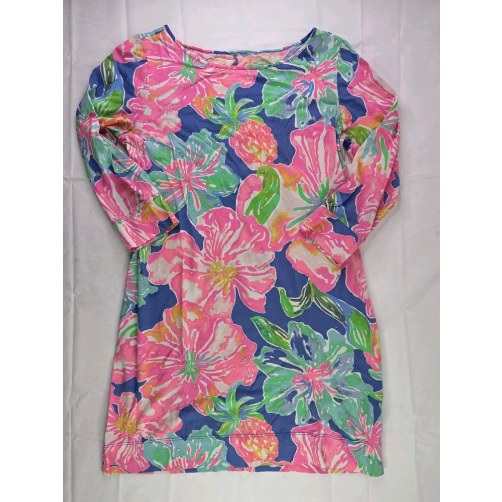 Lilly Pulitzer Women's Marlowe Dress Beckon Blue Jungle Utopia Size Medium